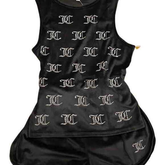 Juicy Couture JC Rhinestone Tank & Short PJ Set - Picture 8 of 8